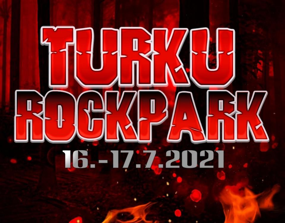 Logga med texten "Turku rockpark" och datumet 16-17.7 2021