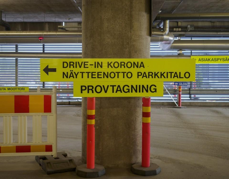 en ingång till ett coronatest