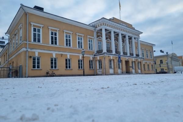 Byggnad på vintern