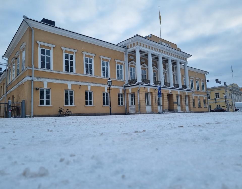 Byggnad på vintern