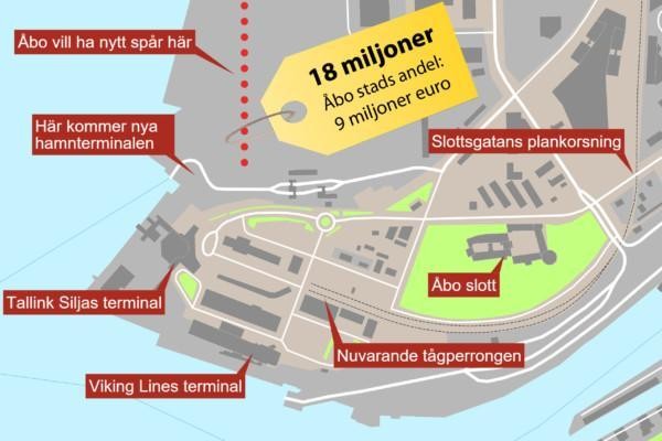 Karta över Åbo hamn